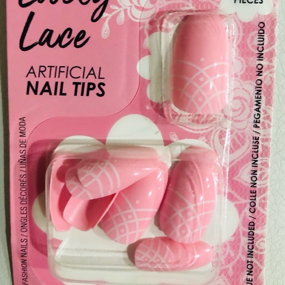 3 for $10 assorted pink lace artificial coffin shaped nail extensions FREE - Picture 11 of 13